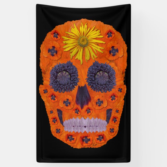 Flower Skull 1 Banner (Vertical)
