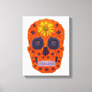 Flower Skull 1 Canvas Print