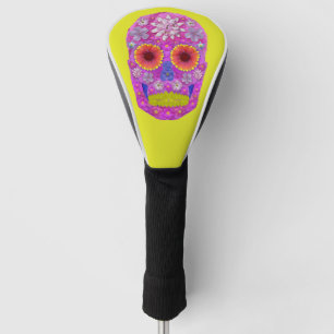 Flower Skull 2 Golf Head Cover