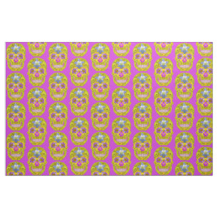 Flower Skull 3 Fabric