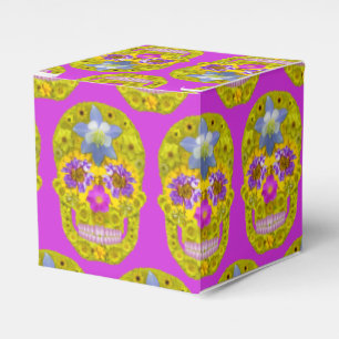 Flower Skull 3 Favor Box