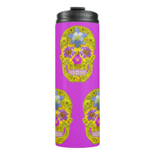 Flower Skull 3 Thermal Tumbler