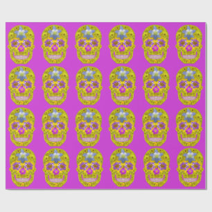 Flower Skull 3 Wrapping Paper