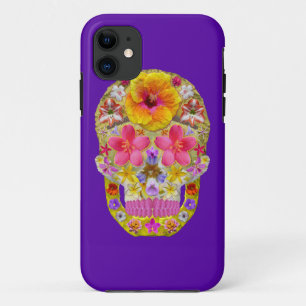 Flower Skull 4 - Tropical iPhone 11 Case