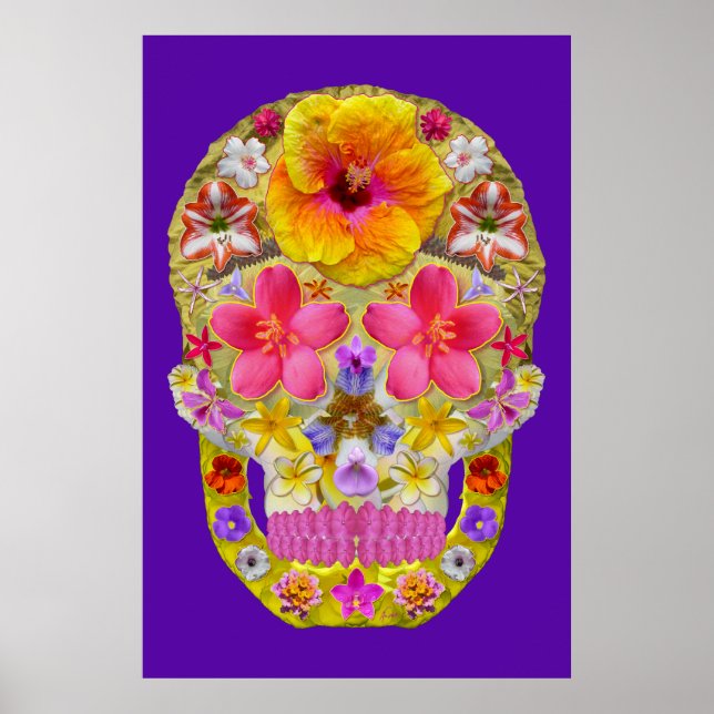 Flower Skull 4 - Tropical Poster (Front)