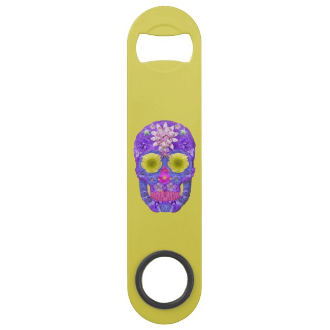 Flower Skull 5 Bar Key (Front)