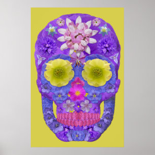 Flower Skull 5 Poster
