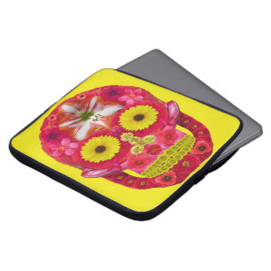 Flower Skull 6 Laptop Sleeve