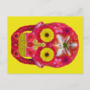 Flower Skull 6 Postcard