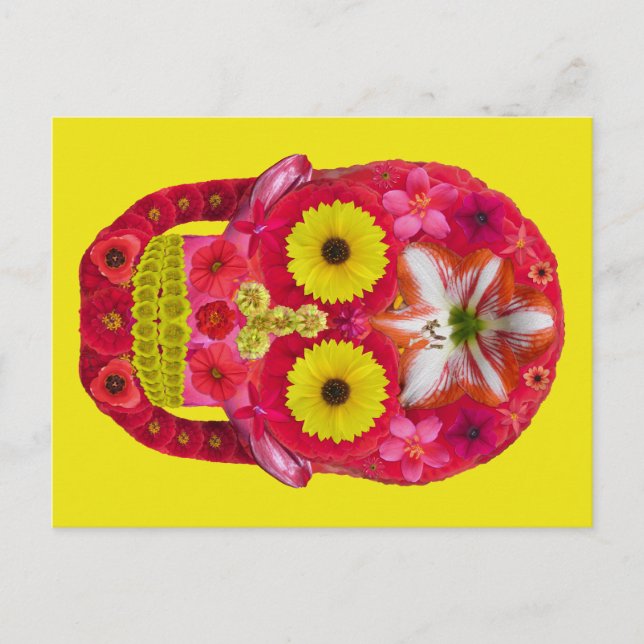 Flower Skull 6 Postcard (Front)