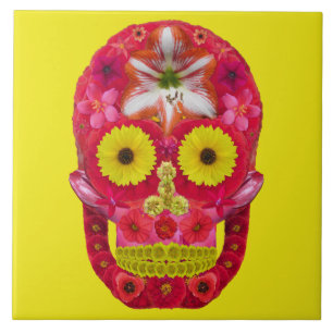 Flower Skull 6 Tile