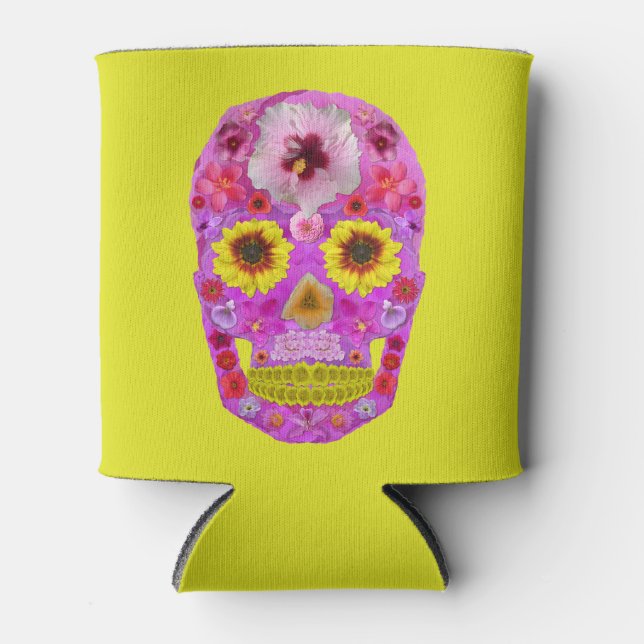 Flower Skull 7 Can Cooler (Front)