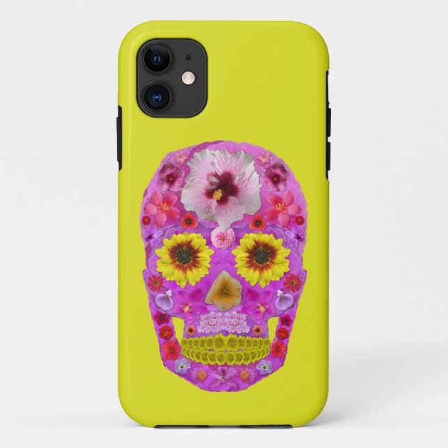 Flower Skull 7 Case-Mate iPhone Case (Back)