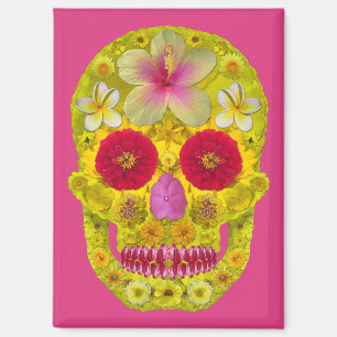 Flower Skull 8 Magnet
