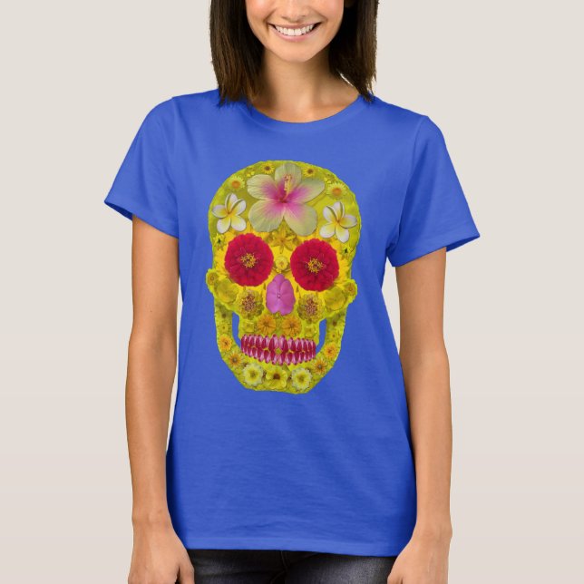 Flower Skull 8 T-Shirt (Front)
