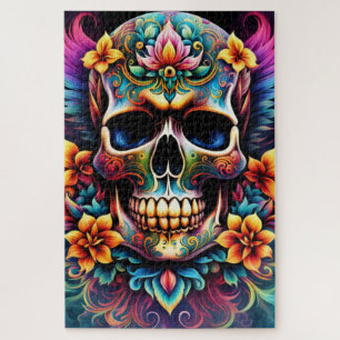Flower Skull Jigsaw Puzzle