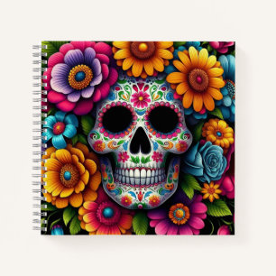 Flower skull notebook! notebook