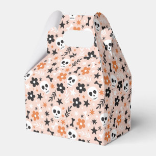 Flower Skull Pattern Favor Box