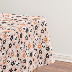 Flower Skull Pattern Tablecloth