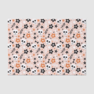 Flower Skull Pattern Tissue Paper