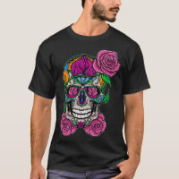 Flower Skull Sugar Roses Floral Skeleton Cute Punk