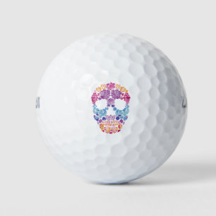 Flower Skull, Sugar-skull Golf Balls