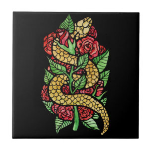 Flower Snake Tile