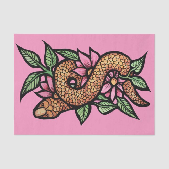 Flower Snake Tissue Paper (Front)