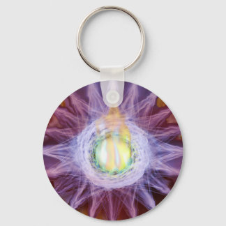 Flower Space Sun Keychain