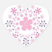 Flower Spiral: Vector Art: Heart Sticker