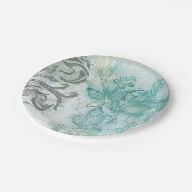 Flower Spray II Paper Plate (Angled)