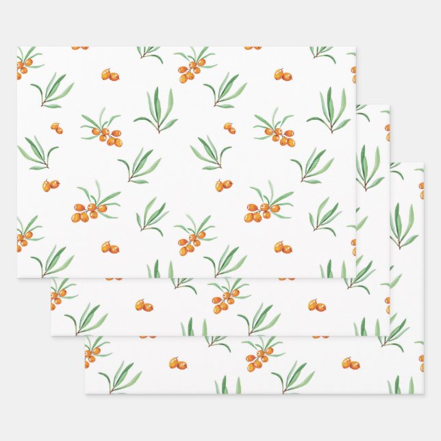 Flower Spring Blooming Floral Seamless Wrapping Paper Sheet (Set)