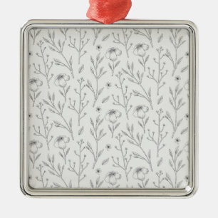 Flower Spring Botanical Floral Metal Ornament