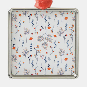 Flower Spring Botanical Floral Metal Ornament