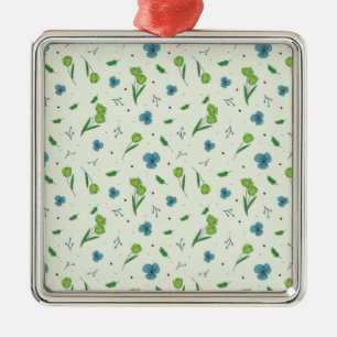 Flower Spring Botanical Floral Metal Ornament