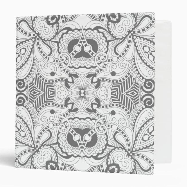 Flower Square Doodle Binder (Front/Inside)