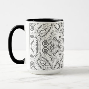 Flower Square Doodle Mug