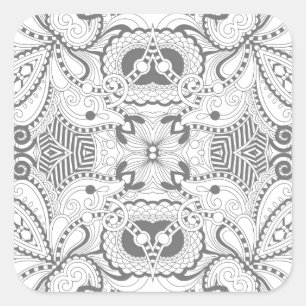 Flower Square Doodle Sticker