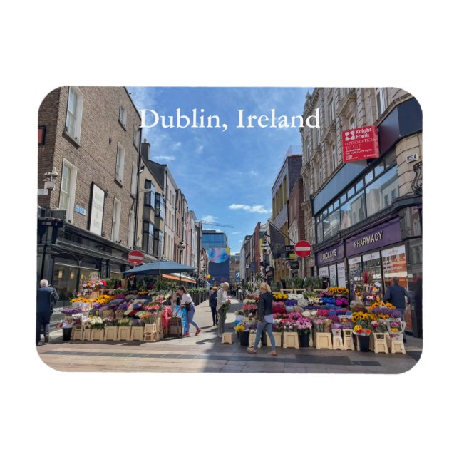 Flower Stand on Thomas Street, Dublin, Ireland Magnet (Horizontal)