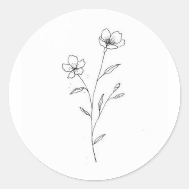 Flower sticker (Front)