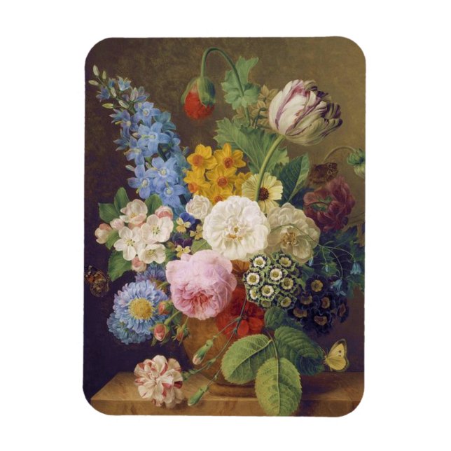 Flower Still Life by Jean Ulrich Tournier Magnet (Vertical)