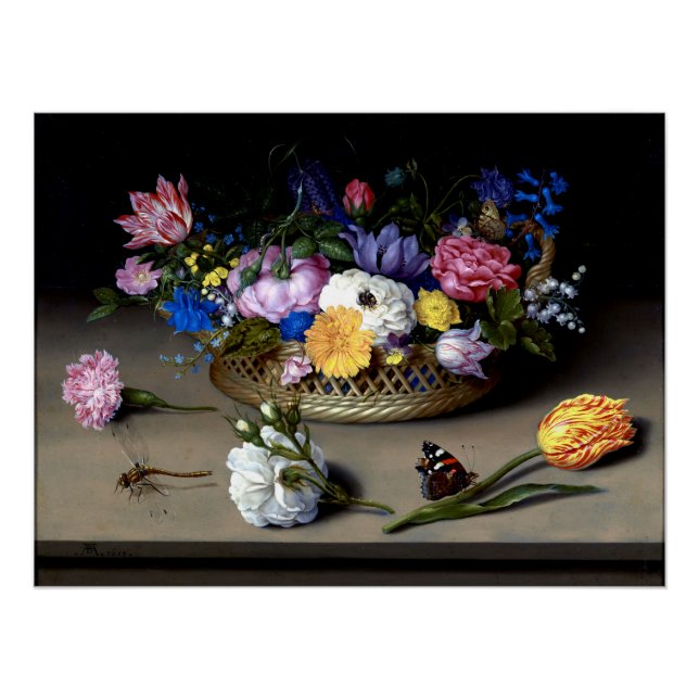 Flower Still Life Classic Painting Perfect Poster (Front)