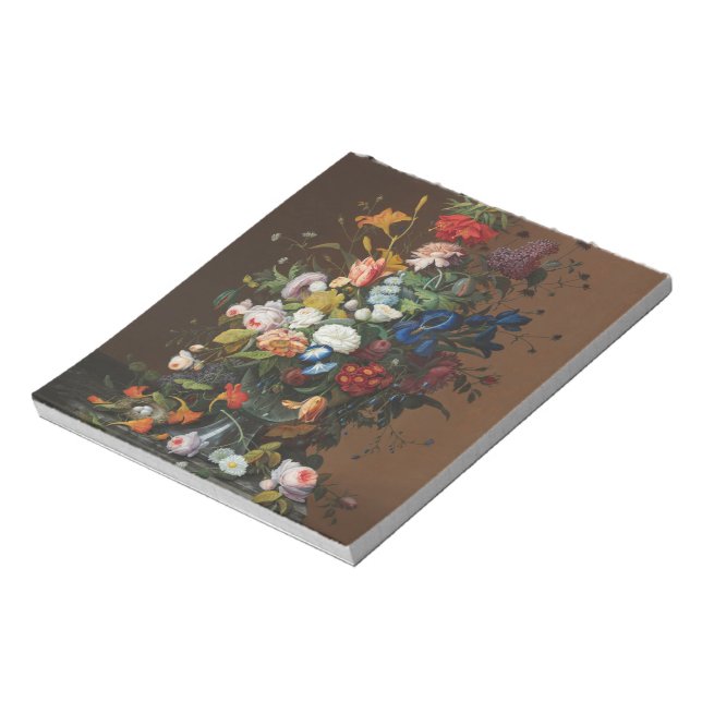 Flower Still Life with Bird's Nest Severin Roesen Notepad (Rotated)