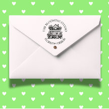 Flower Storefront Rubber Stamp