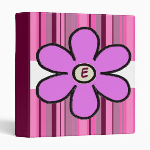 Flower Stripes Initial Binder