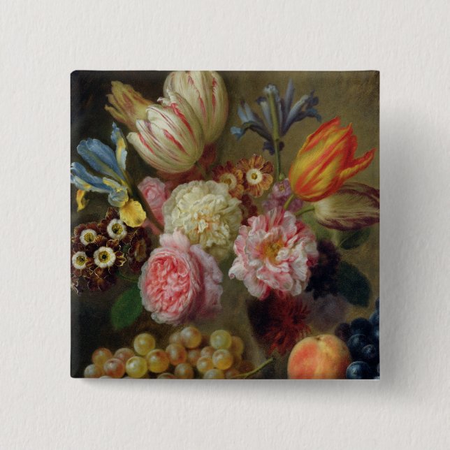 Flower Study 2 Inch Square Button (Front)