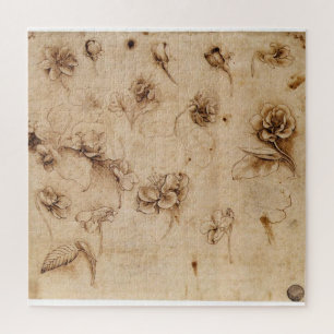 Flower Study – Leonardo da Vinci (1500) Jigsaw Puzzle