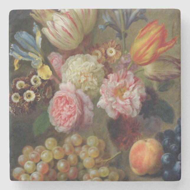 Flower Study Stone Coaster (Front)