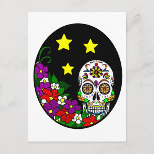 Flower Sugar Skull Postcard