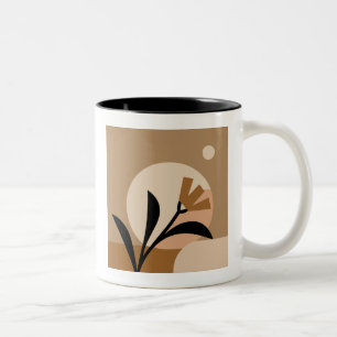 Flower Sun Boho Two-Tone Coffee Mug